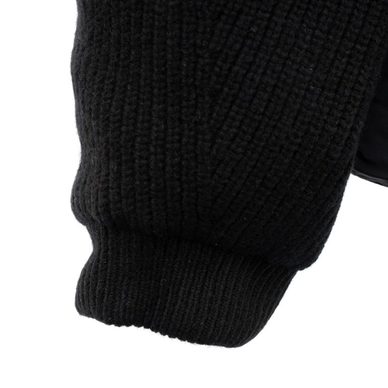 マッカージュ FOXY リブニットダウンジャケット ウエストシェイプ バルーンスリーブ ショートダウン ブラック FOXY BLACK MACKAGEの画像