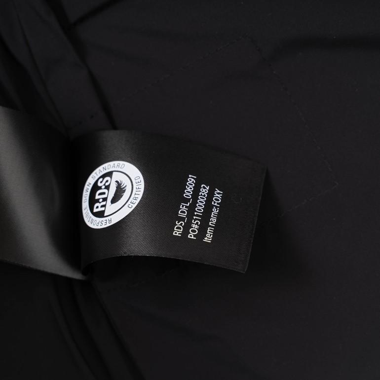 マッカージュ FOXY リブニットダウンジャケット ウエストシェイプ バルーンスリーブ ショートダウン ブラック FOXY BLACK MACKAGEの画像