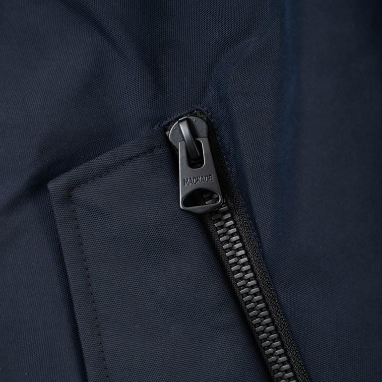 マッカージュ SULLIVAN ムートン ダウンジャケット フード付きダウンコート メンズアウター ブラック SULLIVAN NAVY MACKAGEの画像