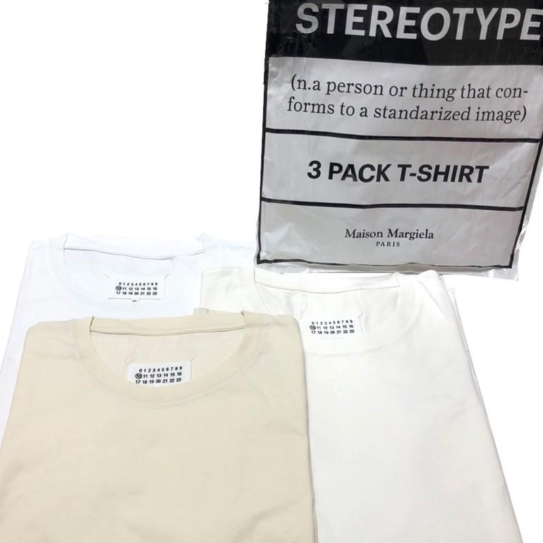 メゾンマルジェラ ステレオタイプ 3パックTシャツ クルーネック 3色