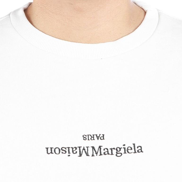 メゾンマルジェラ アップサイドダウンロゴ スウェットシャツ 反転ロゴ