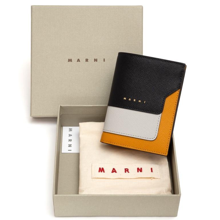 マルニ MARNI 財布 二つ折り ミニ財布 サフィアーノレザー PFMOQ14U13 LV520 MARNI（マルニ） サフィアーノレザー バイフォールドウォレット