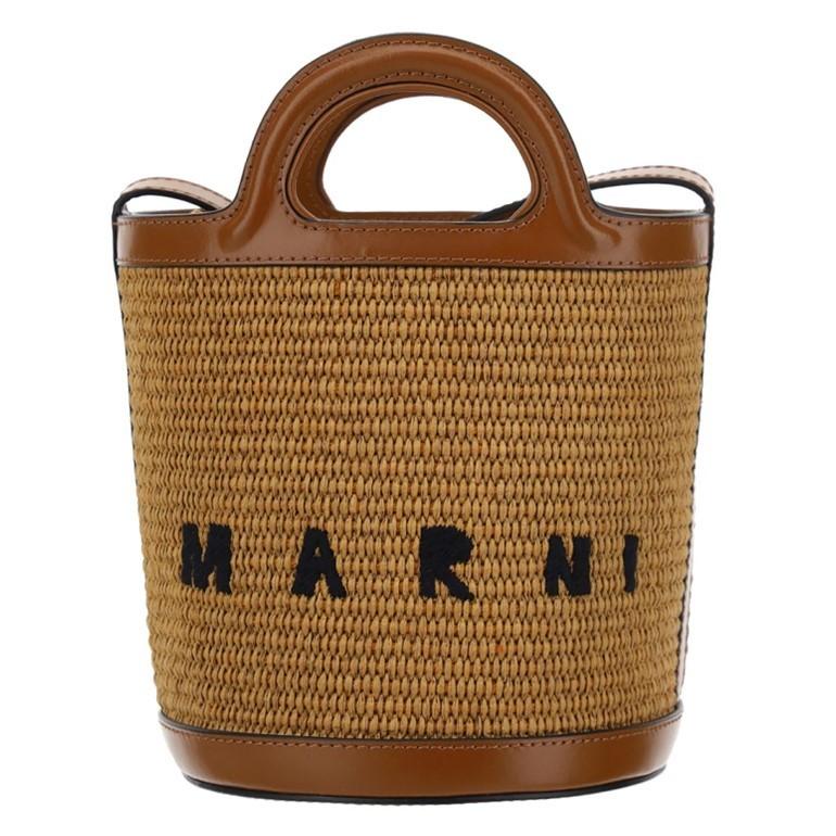 即納あり マルニ トロピカリアバケットバッグ ミニ かごバッグ