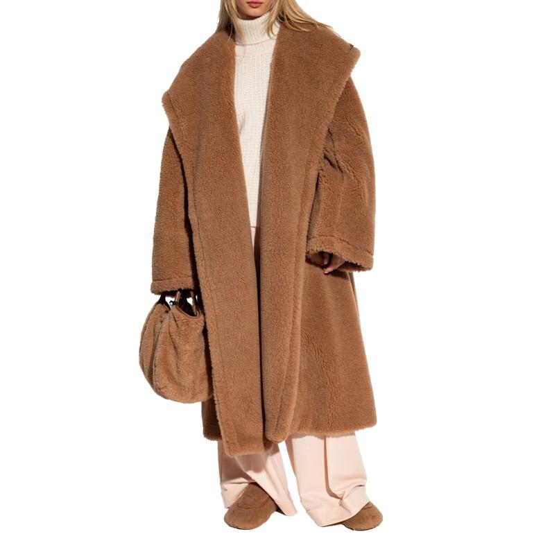 MAX MARA APOGEO フード テディ ラップ コート 新品 MAX MARA APOGEO テディ フード ラップコート