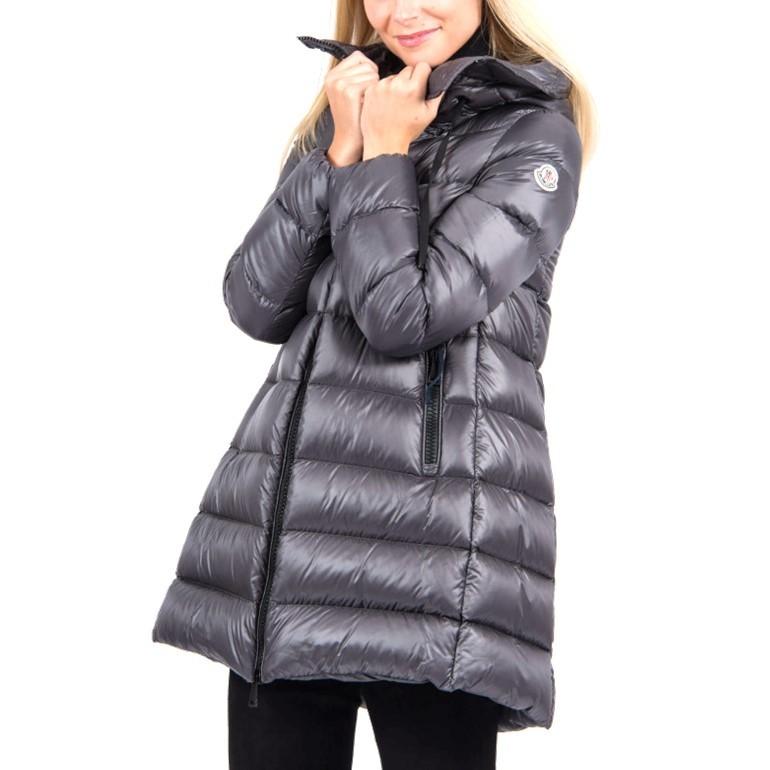 モンクレール スイエン レディースダウンコート Aラインシルエット フード付き ロングダウン グレー 92u Moncler Moncler 92u リナーテ 通販 Yahoo ショッピング