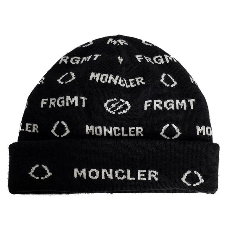 MONCLER ジーニアス◇FRAGMENT ロゴパッチ ビーニー-