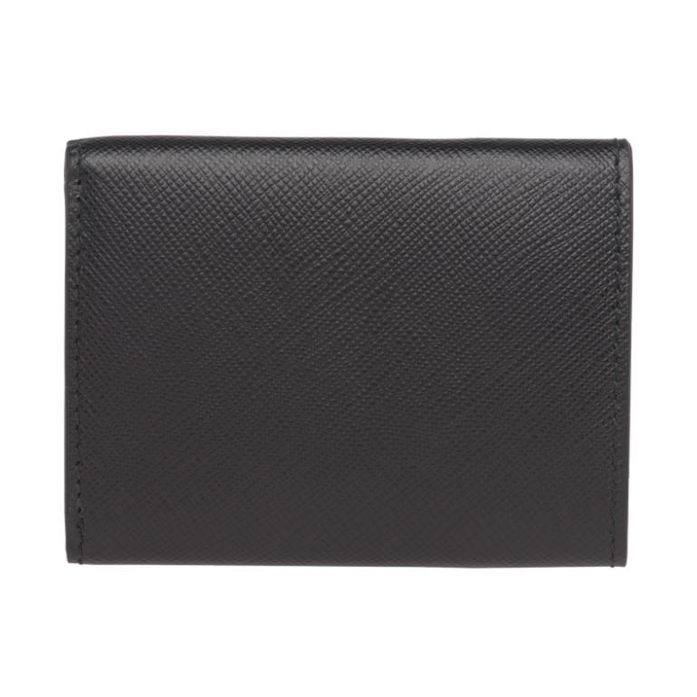 プラダ レター型 三つ折りミニ財布 サフィアーノレザー コンパクト 