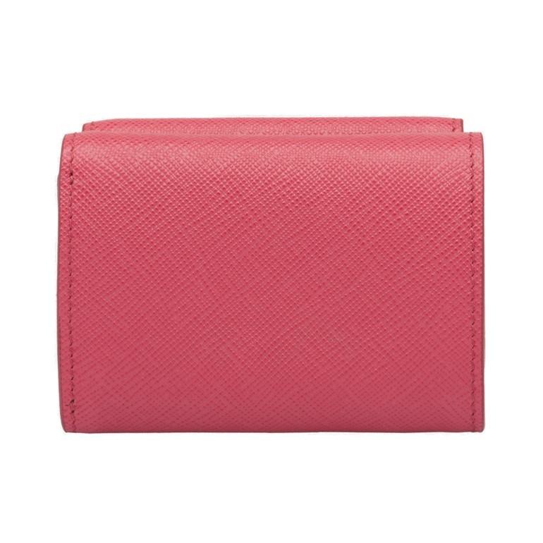 プラダ レター型 三つ折りミニ財布 サフィアーノレザー ミニウォレット  