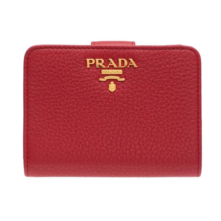 PRADA プラダ ダイノカラー 手帳型ミニ財布 バイカラー二つ折り PRADA プラダ ダイノカラー 手帳型ミニ財布 バイカラー二つ折り