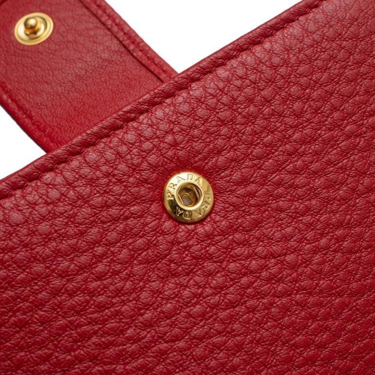 PRADA（プラダ） ダイノカラー 手帳型ミニ財布 バイカラー二つ折り財布