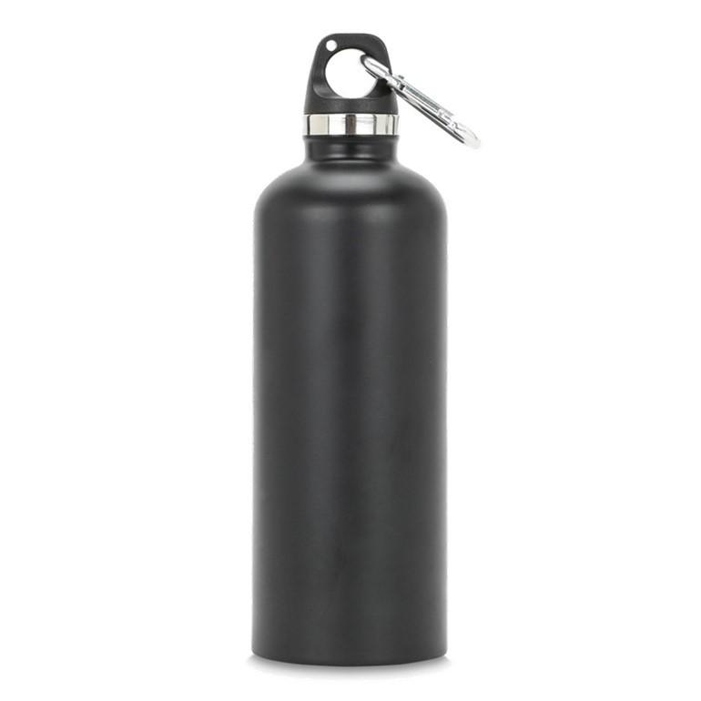 プラダ ステンレススティールウォーターボトル 500ml カラビナ付きステンレスボトル ロゴ入り水筒 保温・保冷ボトル ブラック 2UH003  2D84 F0002 PRADA