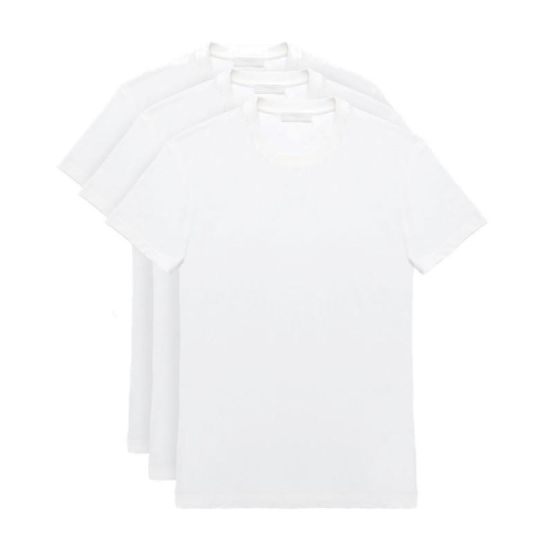 プラダ 3パック コットンジャージーTシャツ クルーネック UJM492 ILK