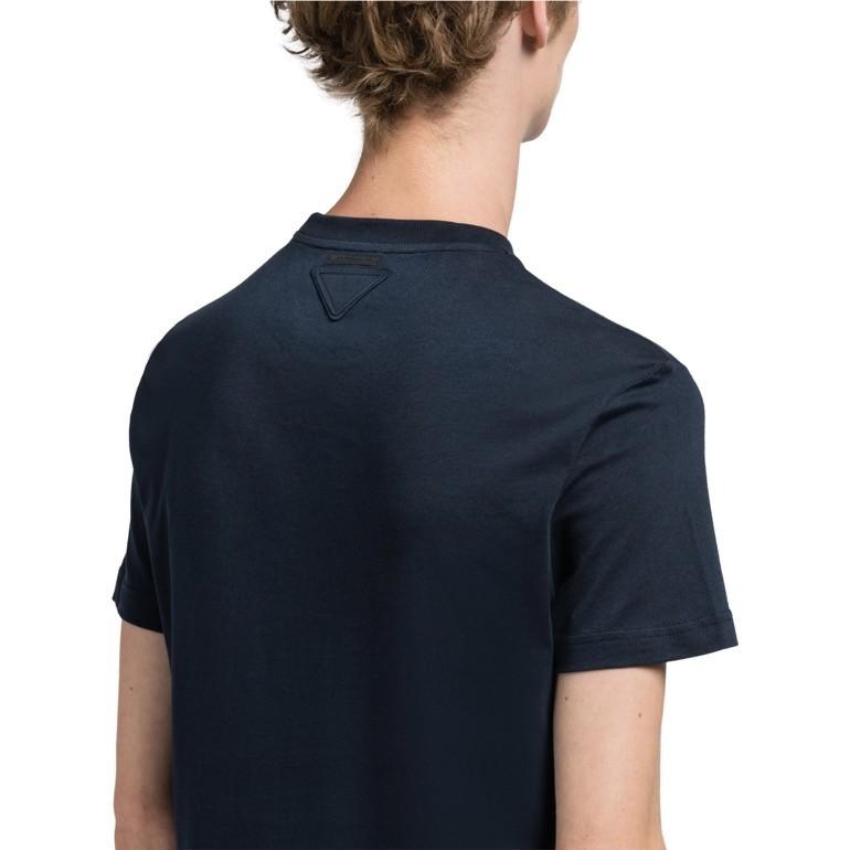 プラダ 3パック コットンジャージーTシャツ クルーネック ネイビー