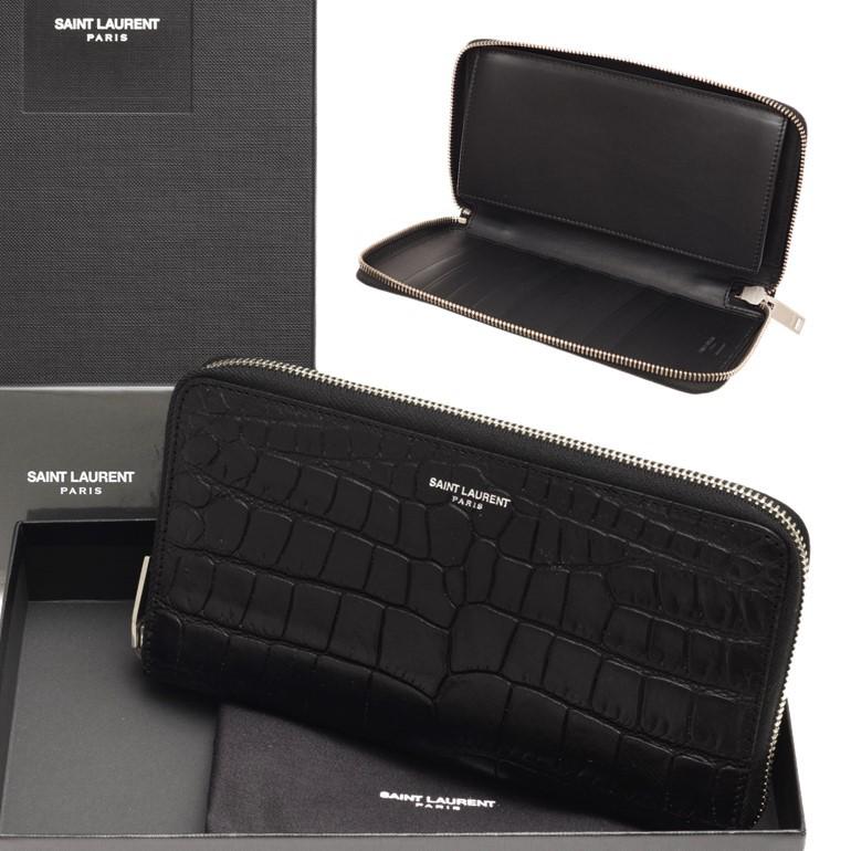 SAINT LAURENT クロコダイルレザー 長財布 SAINT LAURENT サンローラン カサンドラ ウォレット