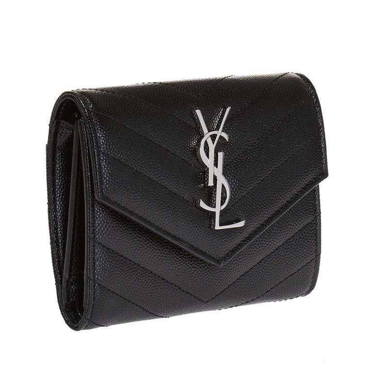 サンローラン ルル モノグラム コンパクト スリーフォールド  