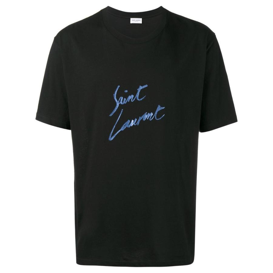 サンローラン Tシャツ black blue 480406YB1GN1044 SAINT LAURENT  :SL-480406YB1GN1044-black:リナーテ - 通販 - Yahoo!ショッピング