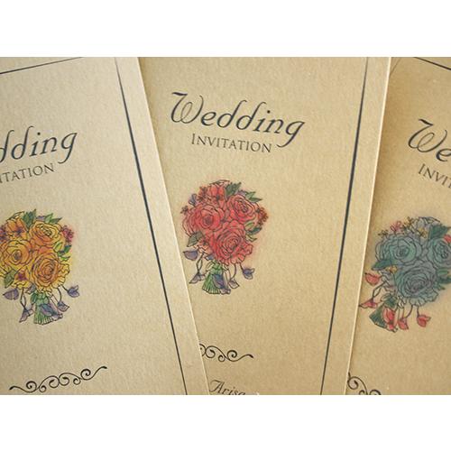 結婚式 招待状 ブーケ 10部セット 印刷なし 手作り キット ウェディング ウエディング 披露宴 クラフト 花束 かわいい カジュアル 名入れ |  | 02