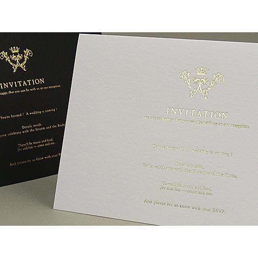 結婚式 招待状 エレガント 10部セット 印刷なし 手作り キット ウェディング ウエディング 披露宴 シンプル シック モノトーン 白 黒 |  | 02