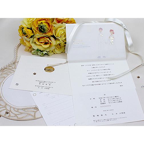 結婚式 招待状 ストーリー 10部セット 印刷なし 手作り キット ウェディング ウエディング 披露宴 かわいい ホワイト 白 | 