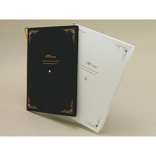 結婚式 メニュー エンドレス 10部セット 手作り キット ウェディング  披露宴 用紙おしゃれ シンプル かわいい きれい 白 黒 | 