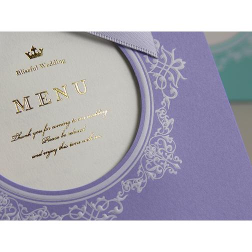 結婚式 メニュー マムール 10部セット 手作り キット ウェディング  披露宴 用紙おしゃれ かわいい リボン |  | 02