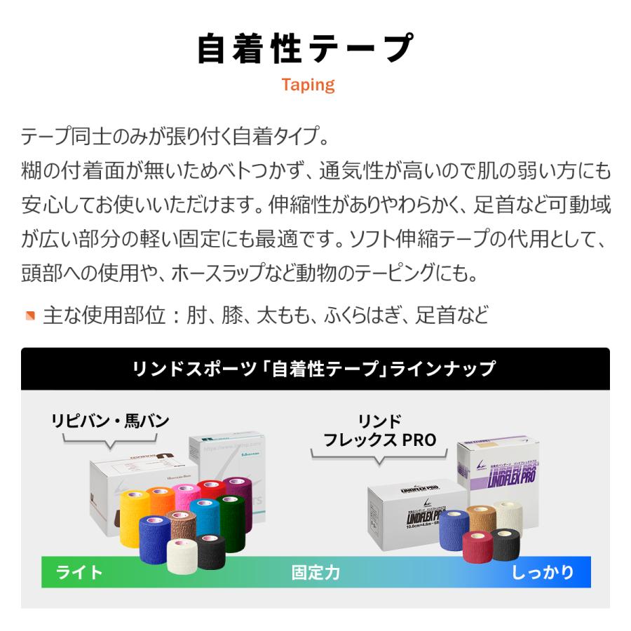 自着式テープ リンドフレックス PRO テーピング 幅50/75mmx 4.6m 1箱 同色同サイズ1箱 スポーツ テーピングテープ LINDSPORTS リンドスポーツ |  | 08
