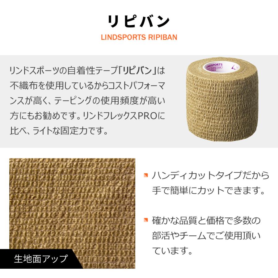 リピバン 幅50mm 75mm ライトタイプの自着式テープ 同色同サイズ1箱 LINDSPORTS リンドスポーツ |  | 14