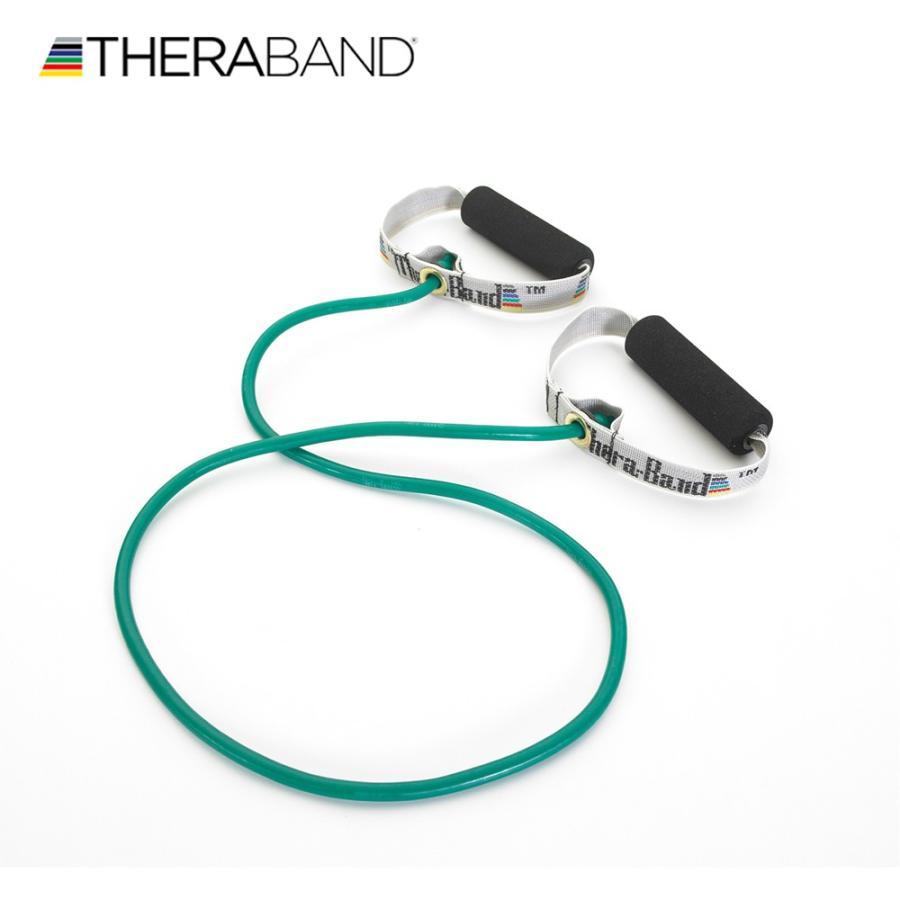セラバンド TheraBand ハンドル付 セラチューブ グリーン 緑 ヘビー