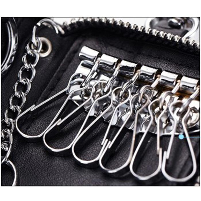 キーケース スマートキー 車 革 メンズ レディース おしゃれ カード スリム 定期入れ ファスナー６連 |  | 15