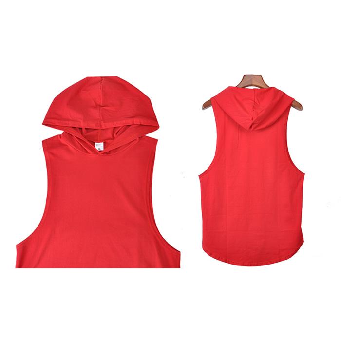 ノースリーブ フード パーカー タンクトップ 夏 トレーニング スポーツ