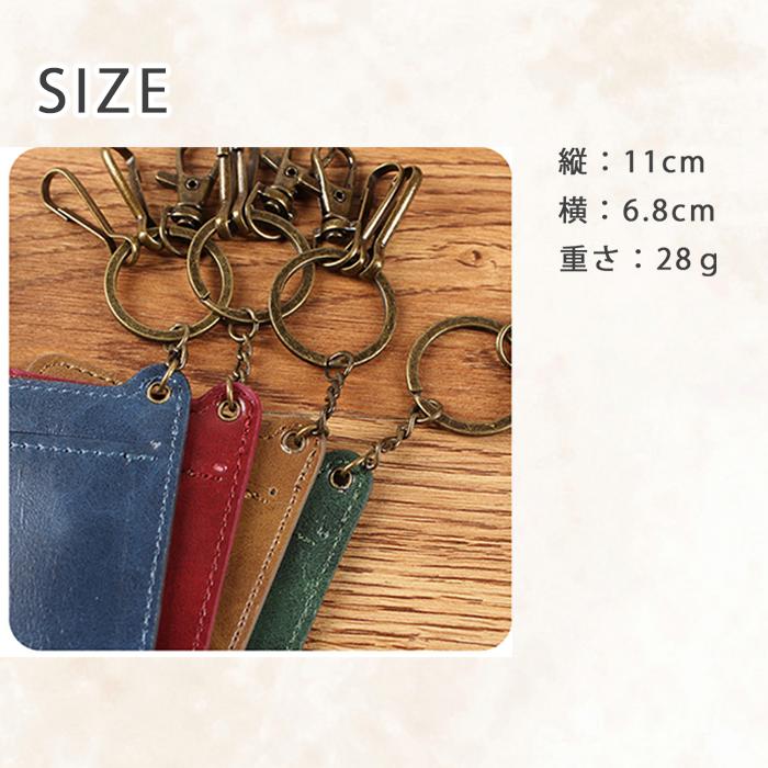 パスケース ICカード 薄型 おしゃれ 鍵 かっこいい カラビナ 黒