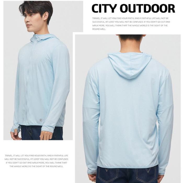 ラッシュガード uv メンズ upf50 無地 長袖 海 パーカー フード グレー