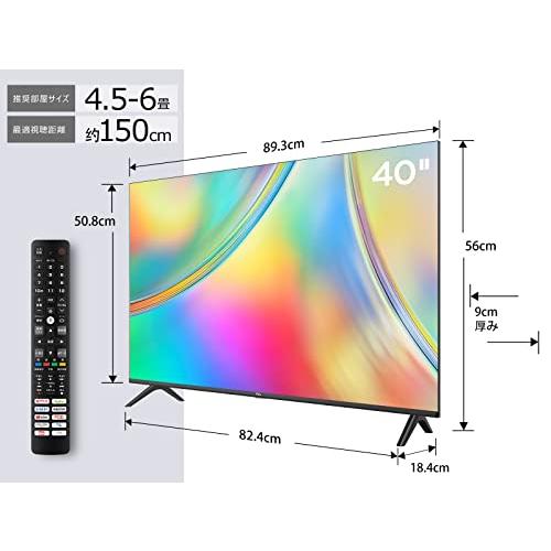 TCL 40V型 テレビ Google TV フルハイビジョン ネット動画対応