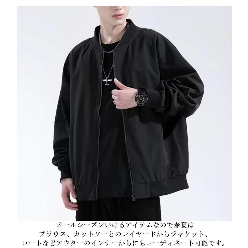 フライトジャケット ジャケット MA-1 メンズ 作業着 春 ライトアウター ノーカラージャケット 薄手 サマージャケット 夏 春服 秋服 立ち襟 ス |  | 11