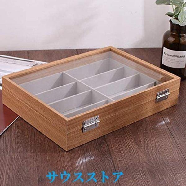 サングラス収納ケース眼鏡サングラス収納ボックス6/8スロット木製メガネディスプレイケース収納メガネジュエリーホルダーコレクション父の日プレゼント |  | 11