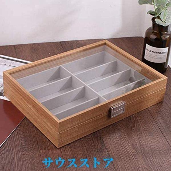 サングラス収納ケース眼鏡サングラス収納ボックス6/8スロット木製メガネディスプレイケース収納メガネジュエリーホルダーコレクション父の日プレゼント |  | 06
