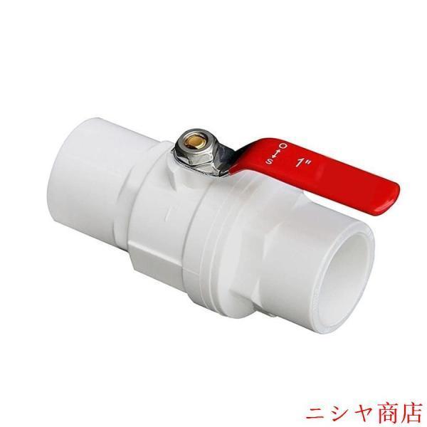PVCボールバルブ、20/25/32/40/50/63 / 75mm内径赤色滑り止めスチールハンドルスイッチバルブ、止水フローコントローラーバルブ、1個（サイズ：32mm） |  | 06