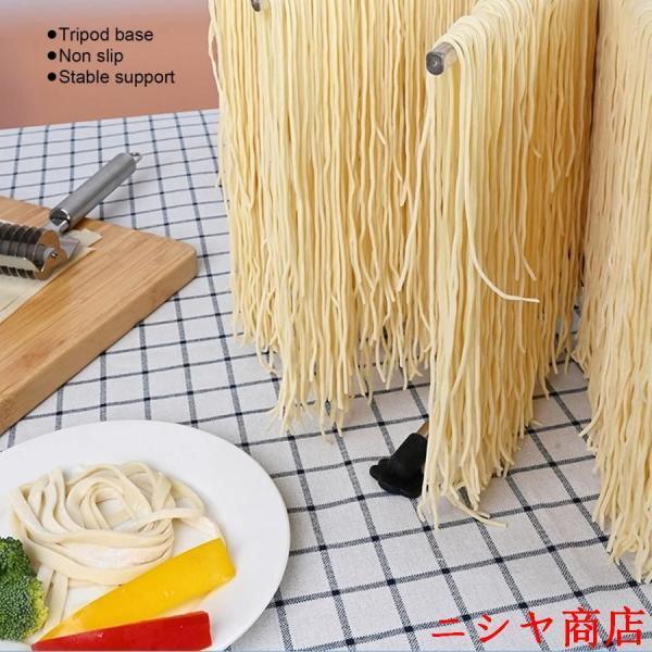 パスタラック、麺乾燥ラックレストラン用透明ステンレス鋼バー手動回転式折りたたみ式パスタ乾燥ラック |  | 02