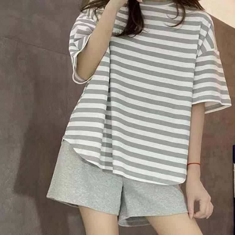 上下セット ルームウェア レディース カップ付き 半袖Tシャツ Tシャツ パジャマ ラウンドネック カップ付きインナートップス 半袖 カップ付き ブラ |  | 03