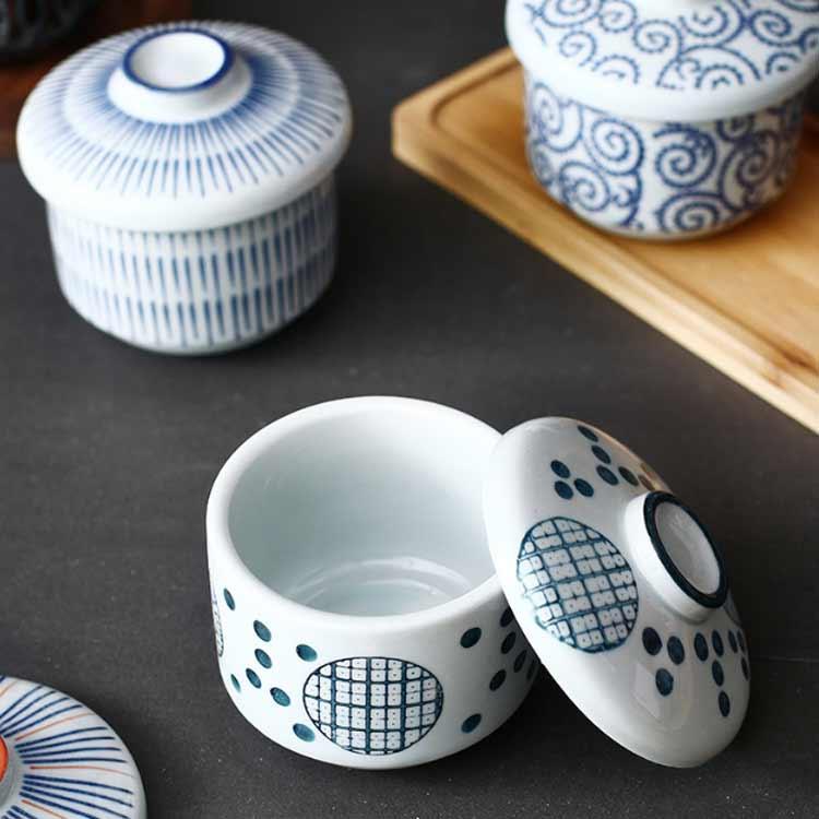蓋付き 茶碗蒸し 和食器 蓋物 陶器 耐熱性 ココット 2個セット 蓋付き デザートカップ 電子レンジ・食洗機・オーブン対応 スープカップ 業務用 ホ |  | 01