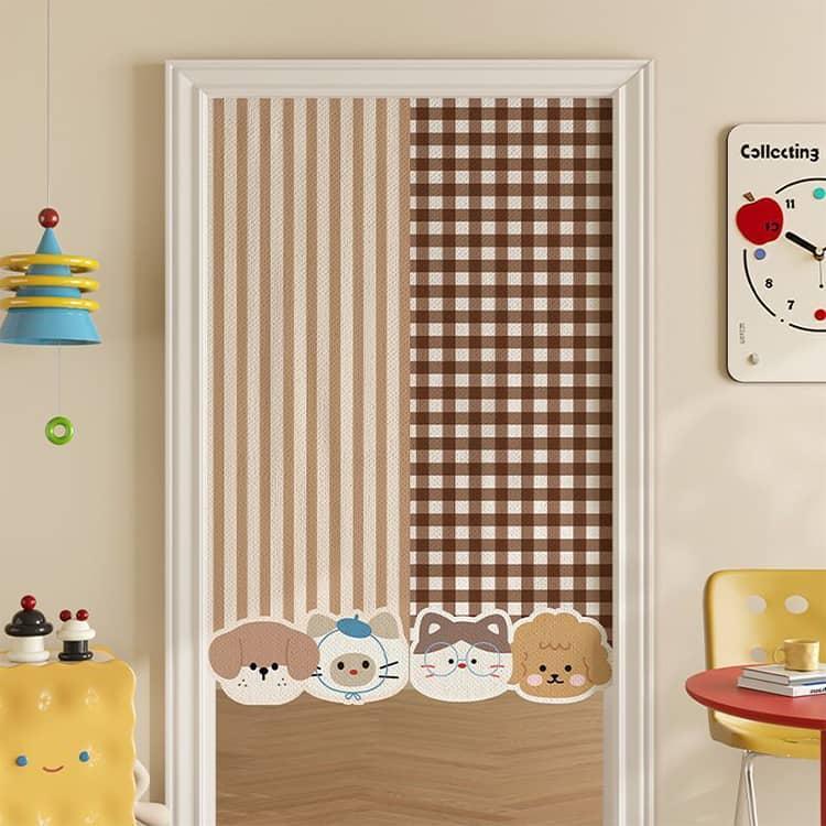 間仕切り のれん カーテン 防水 間仕切り かわいい ショート丈 目隠し シンプル 突っ張り棒式 ポスター 家庭用 タペストリー 穴開け不要 のれん |  | 02