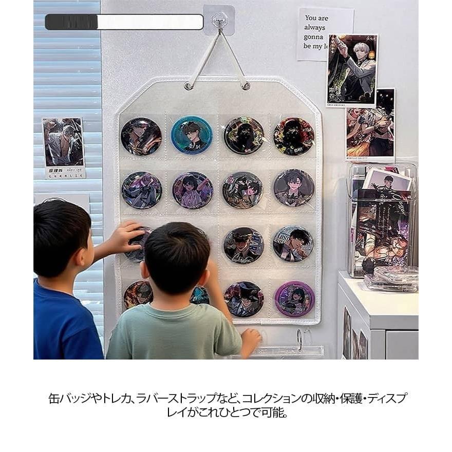 透明 鑑賞 見せる収納 ウォールポケット 推し活 カードケース 推しグッズ 缶バッジ ケース クリアポケット 小物入れ ホルダー 2個セット クリア |  | 11