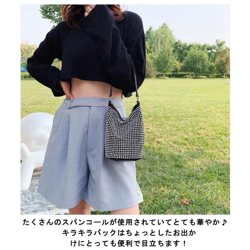 キラキラ ビジュー ストーンバッグ バッグ カバン レディース ショルダーバッグ バケツ型 トートバッグ バケツバッグ レザートート フェイ |  | 12