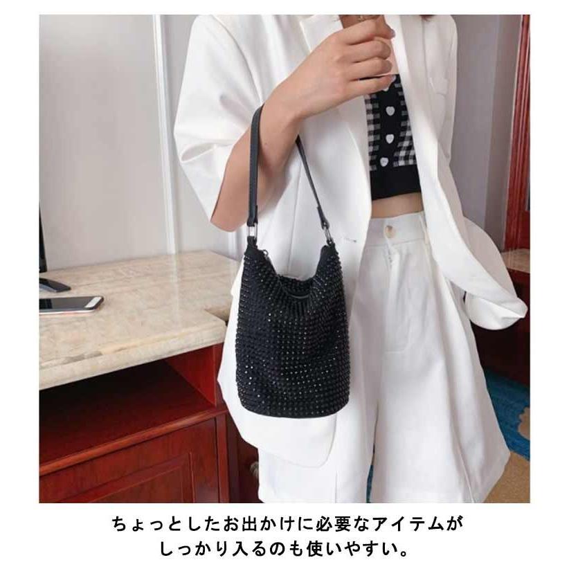 キラキラ ビジュー ストーンバッグ バッグ カバン レディース ショルダーバッグ バケツ型 トートバッグ バケツバッグ レザートート フェイ |  | 14