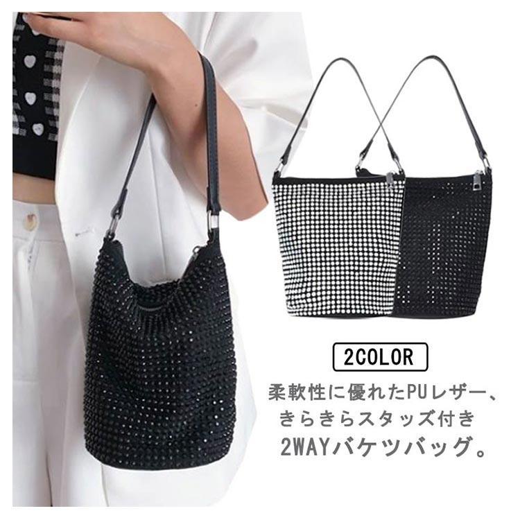 キラキラ ビジュー ストーンバッグ バッグ カバン レディース ショルダーバッグ バケツ型 トートバッグ バケツバッグ レザートート フェイ |  | 05