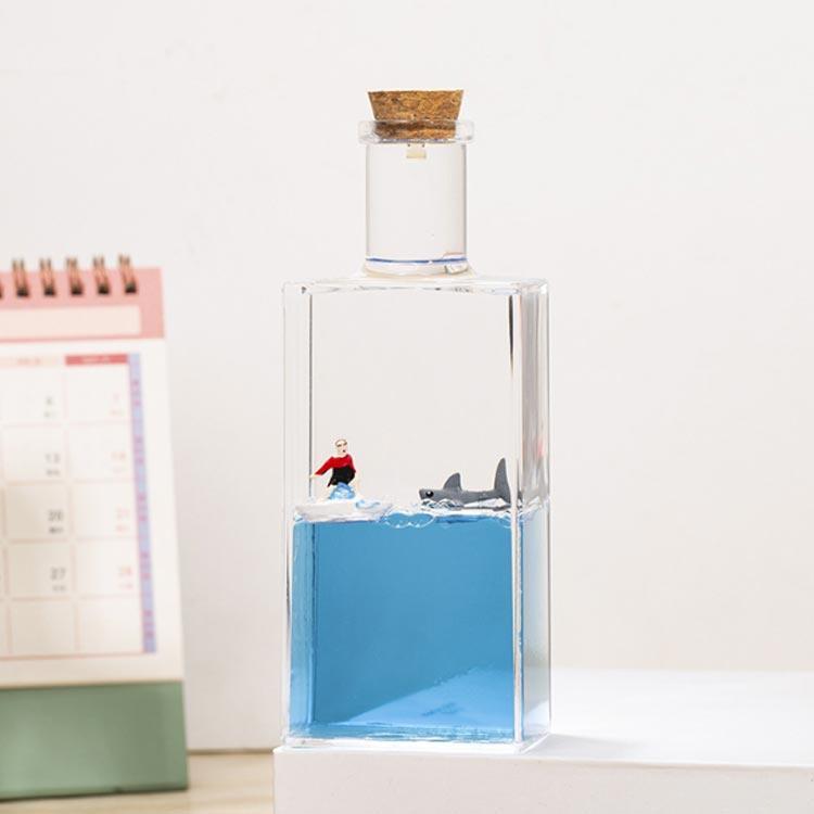 海賊船 オイルタイマー 液体タイマー サメ 卓上 オイル砂時計 玩具 液体砂時計 癒し 船 水時計 ボトルシップ ストレス解消グッズ インテリア おし |  | 02