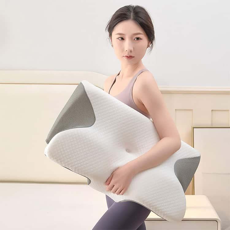 肩こり 枕 横向き寝 熟睡 枕 首 低反発枕 いびき エルゴ枕 快眠枕 快眠 取り外し可能な枕カバー付き 首こり  寝返り 横向き 仰向け |  | 04