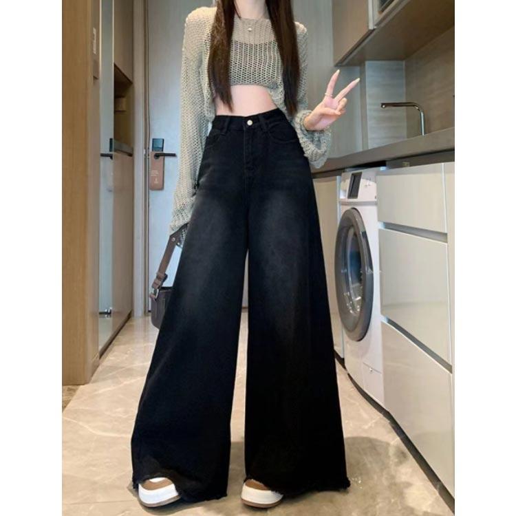 低身長/高身長 ワイドデニムパンツ ジーンズ レディース ハイウェスト デニム ガウチョパンツ ワイドお庵 フレアパンツ バギーパンツ 美脚 体型カバ |  | 01