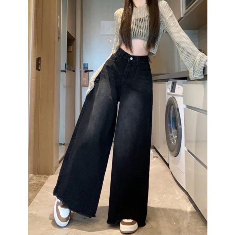 低身長/高身長 ワイドデニムパンツ ジーンズ レディース ハイウェスト デニム ガウチョパンツ ワイドお庵 フレアパンツ バギーパンツ 美脚 体型カバ |  | 03