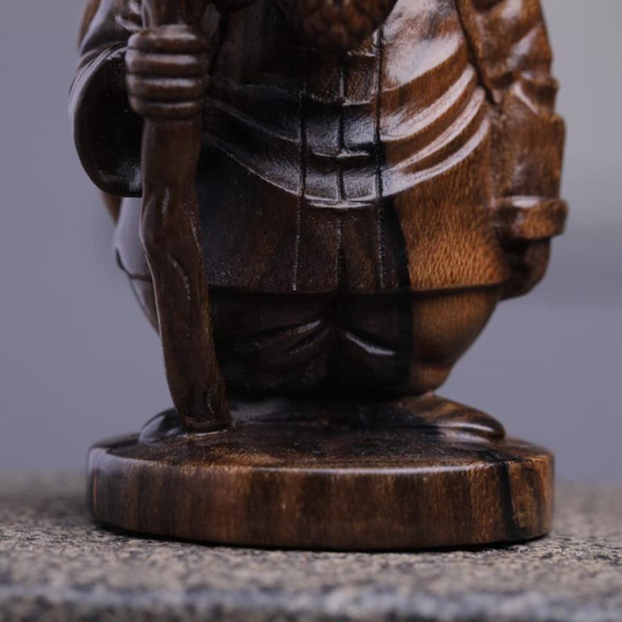 木彫り 置物 木製 彫刻 【亀仙人】天然木材 フィギュア・コレクター